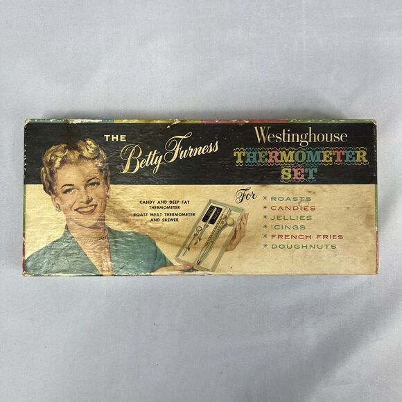 Vintage 1950's Betty Furness Westinghouse Thermometer Set Candy & Meat - Picture 3 of 6